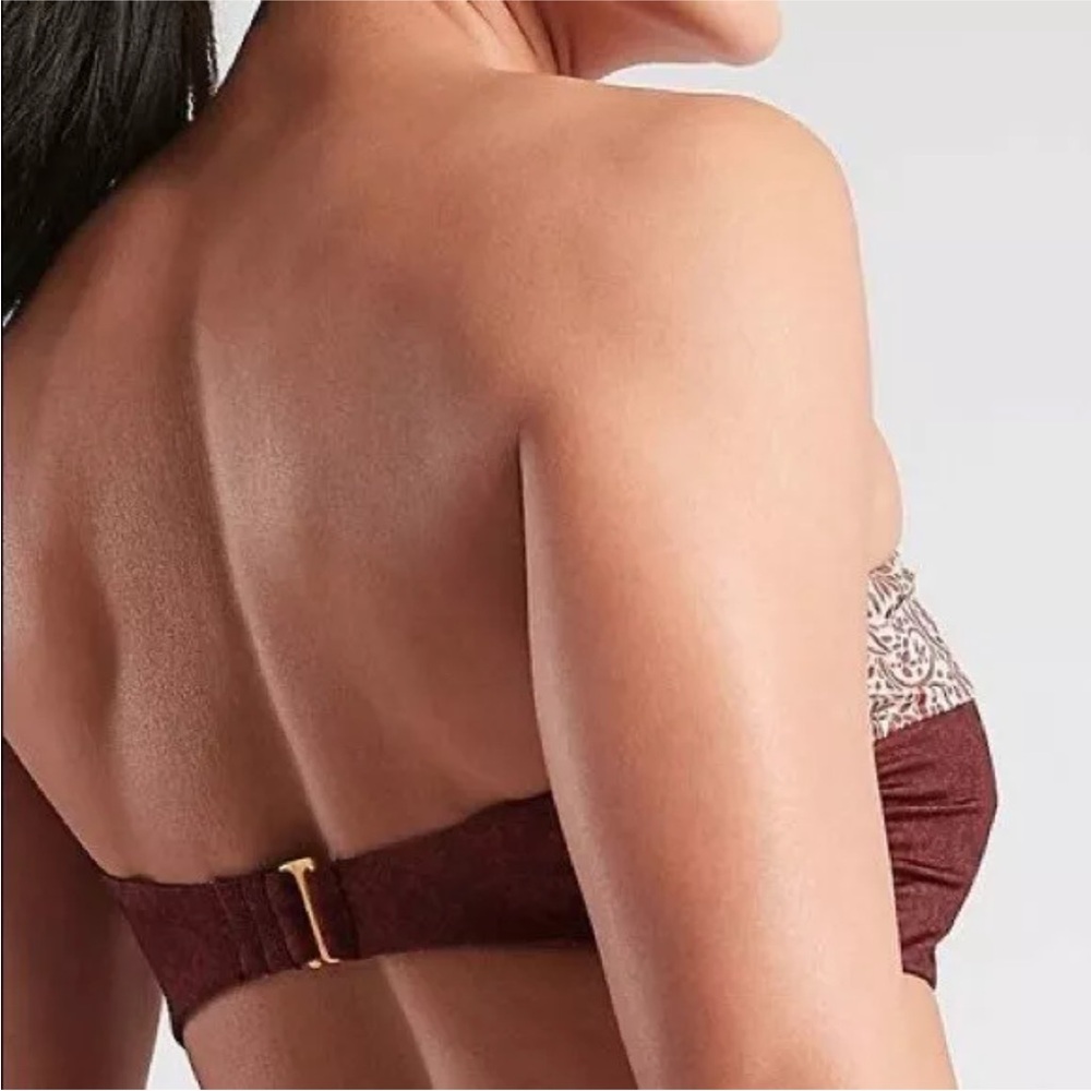 Athleta Aqualuxe Batik Bandeau Bikini Top - Picture 2 of 6